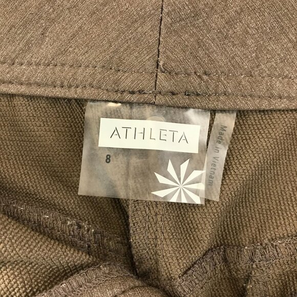 Athleta Take A Hike‎ Skirt Size 8 Brown Snap Side Detail Hiking Outdoor - Picture 9 of 11
